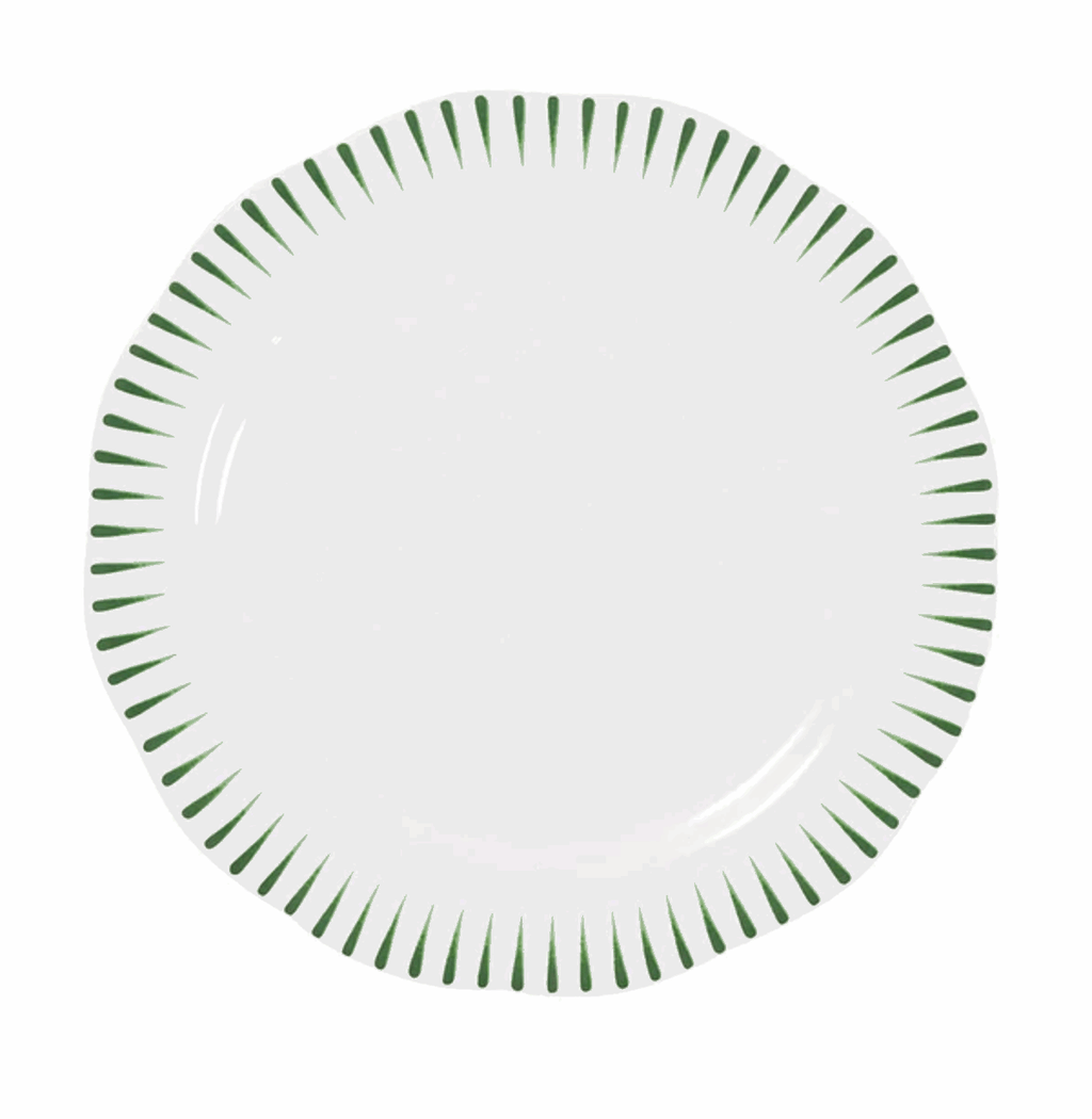 Juliska Sitio Stripe Dinner Plate - Basil