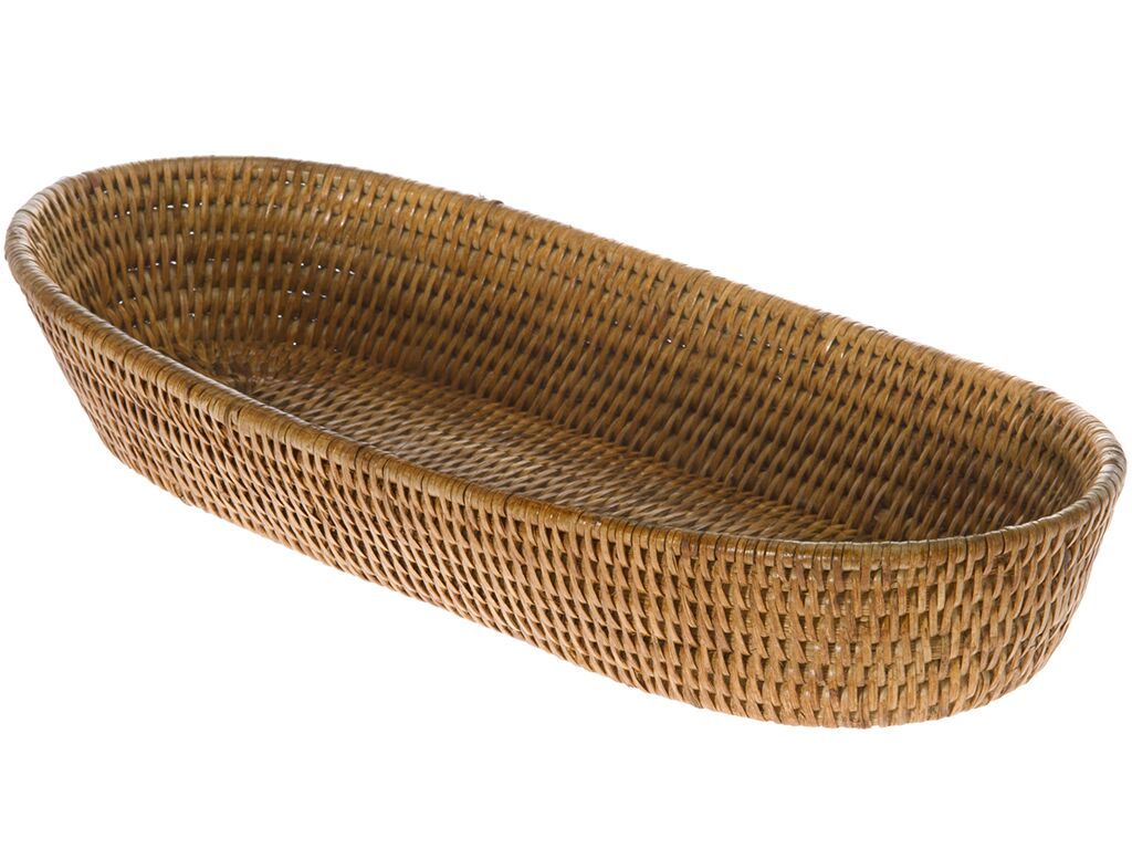 La Jolla Rattan Bread Basket, Large