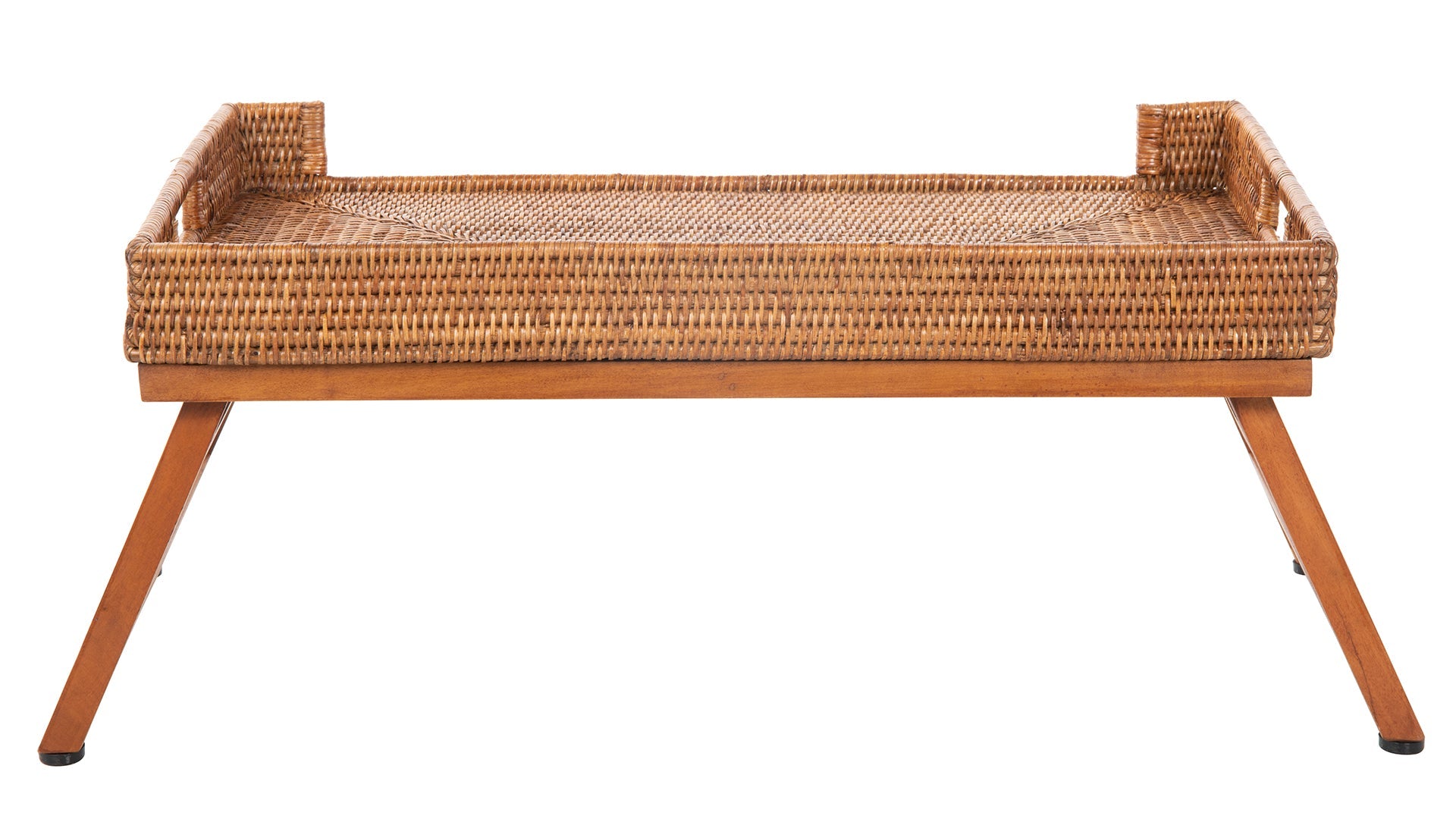 La Jolla Rattan Breakfast Tray with Folding Legs