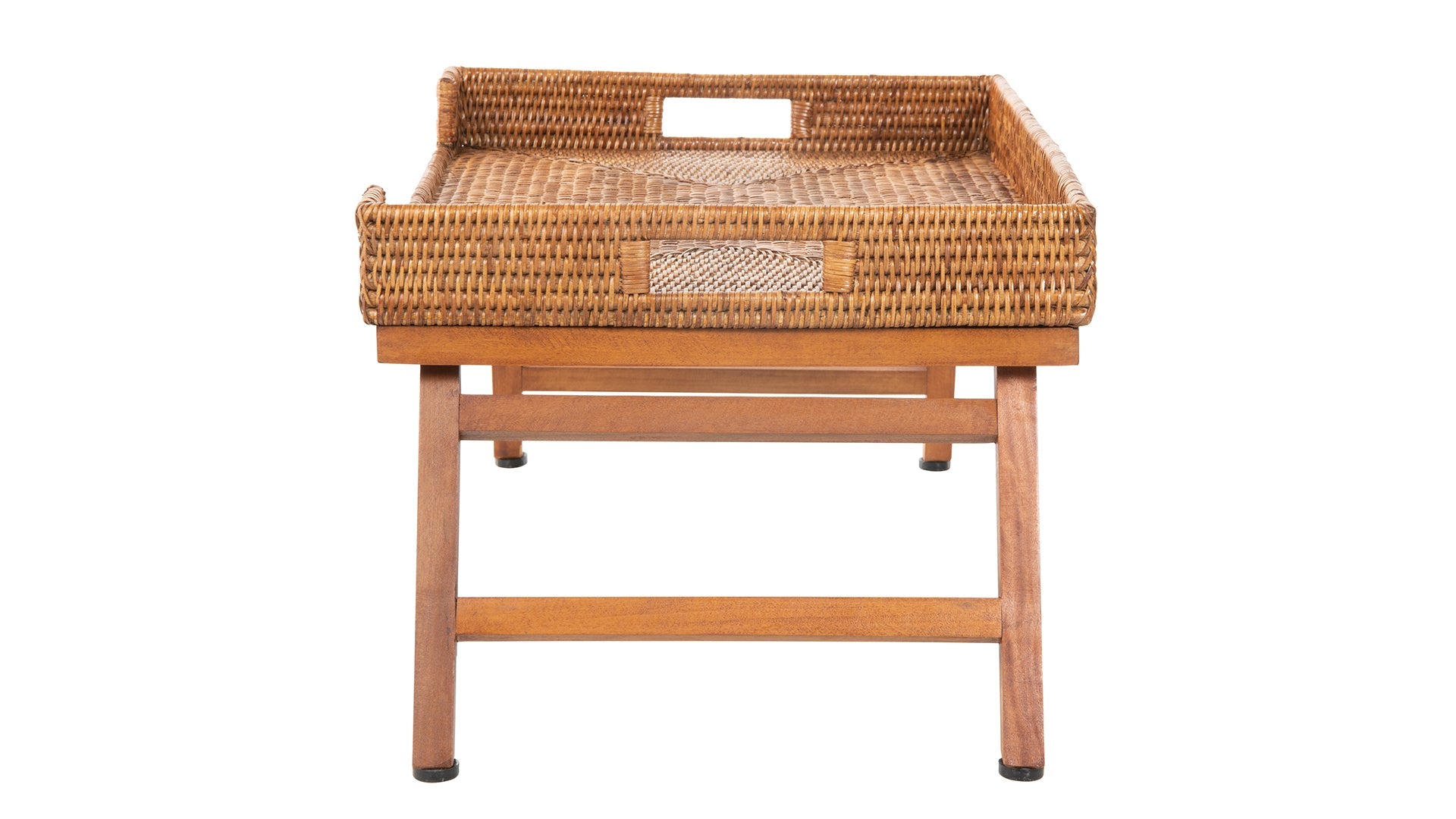 La Jolla Rattan Breakfast Tray with Folding Legs
