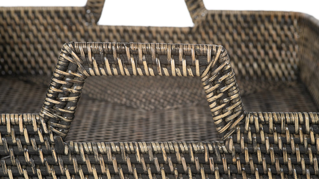 Loma Rectangular Rattan High Wall Serving Tray