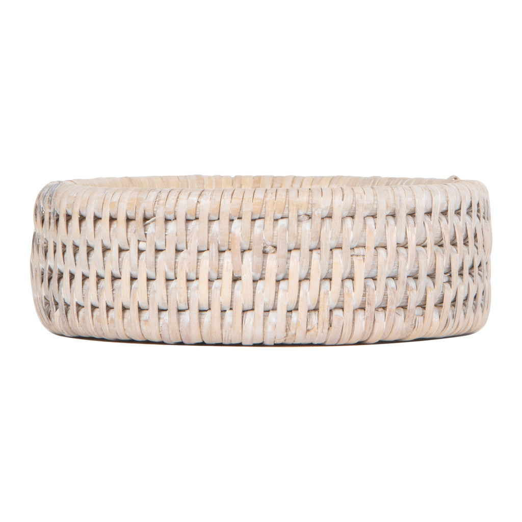 La Jolla Rattan Wine Bottle Holder & Coaster