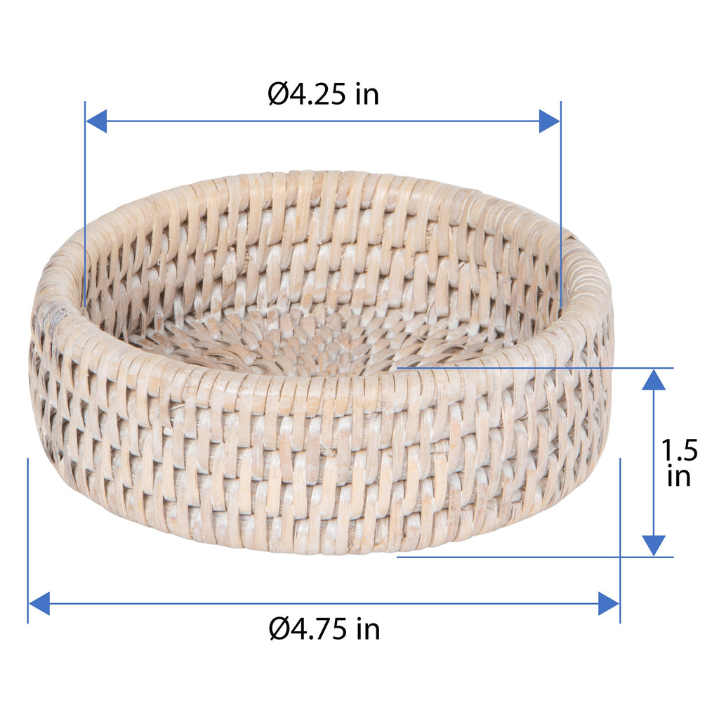 La Jolla Rattan Wine Bottle Holder & Coaster
