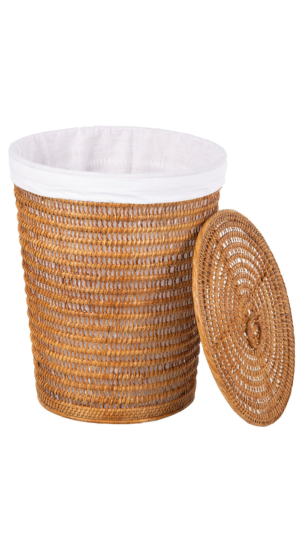 Cambria Rattan Laundry Mesh Hamper with Liner