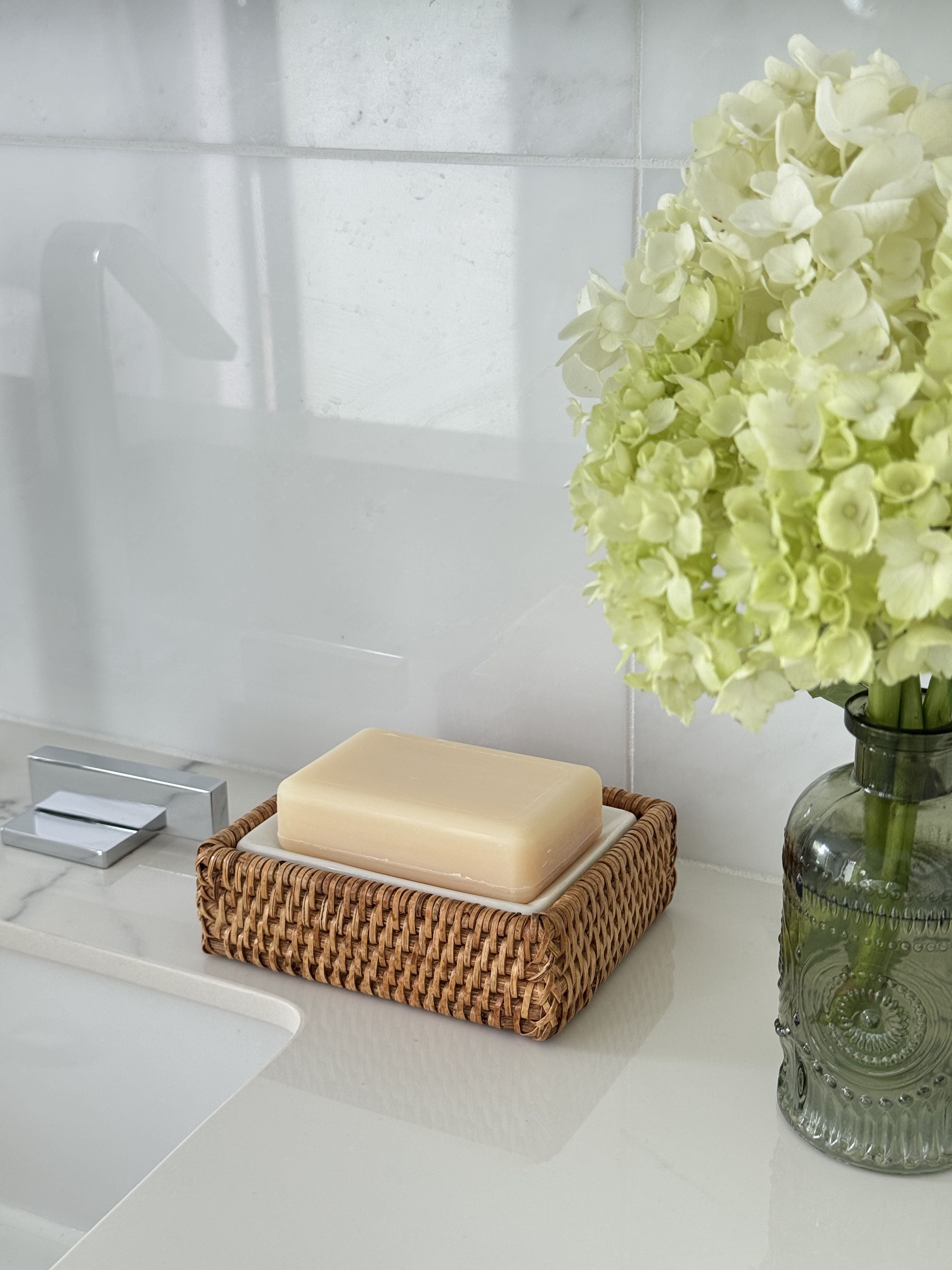 La Jolla Rattan Rectangular Soap Dish