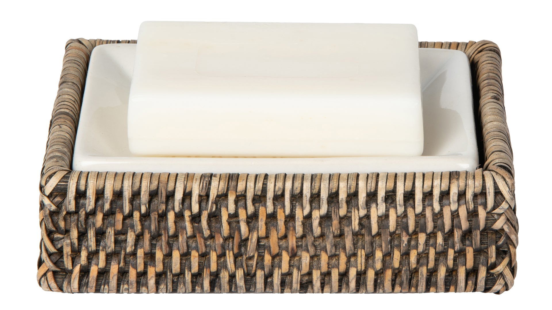 La Jolla Rattan Rectangular Soap Dish