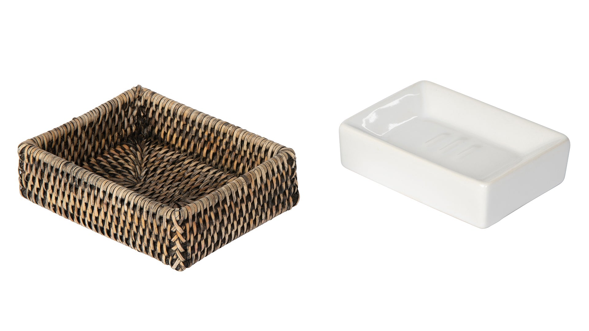 La Jolla Rattan Rectangular Soap Dish