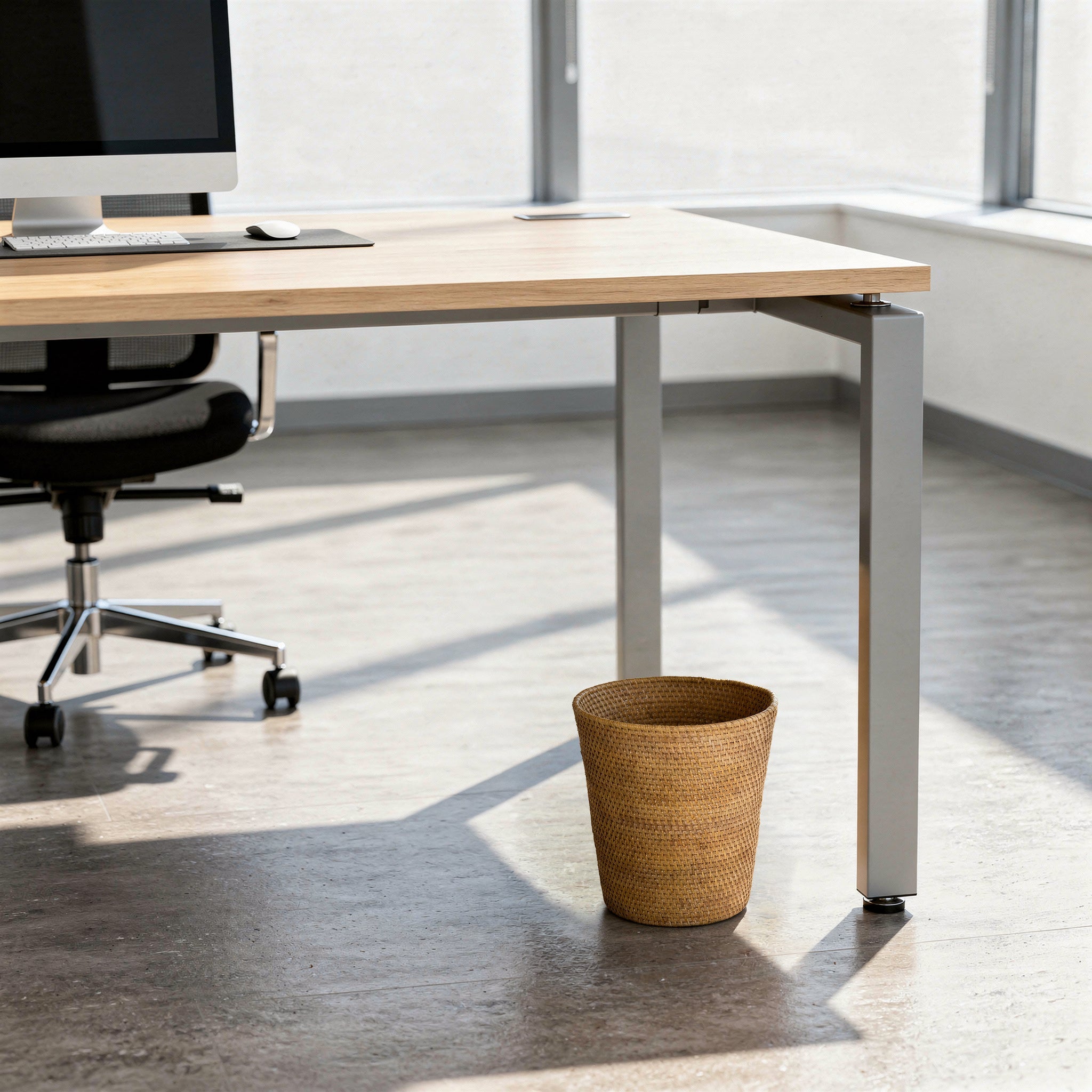 Loma Round Rattan Paper Waste Basket