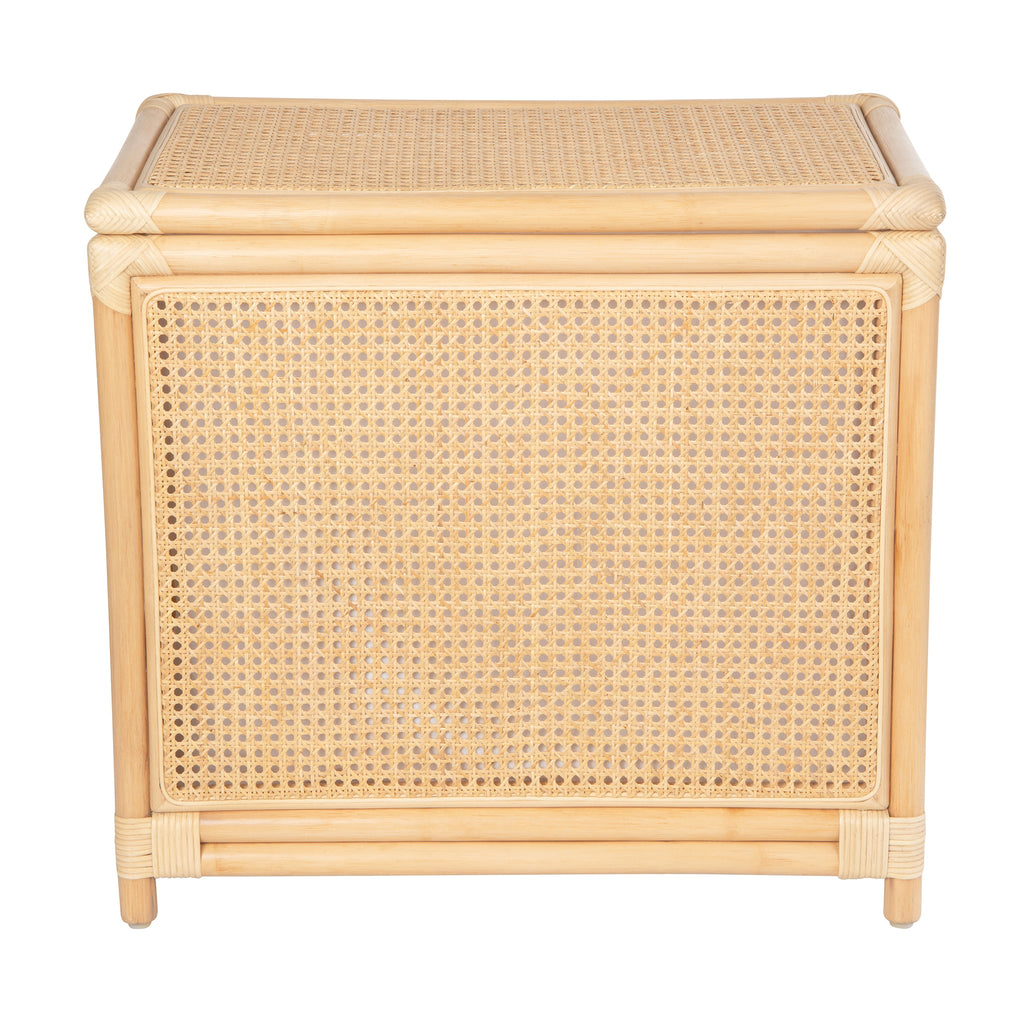 Rectangular Rattan Cane Clothes Hamper and Laundry Basket with Removable Liner  & Lid, 2 Loads