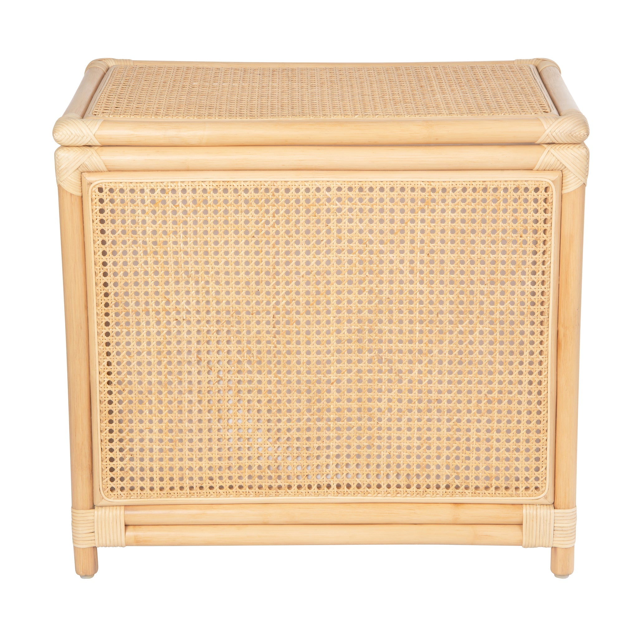 Rectangular Rattan Cane Clothes Hamper and Laundry Basket with Removable Liner  & Lid, 2 Loads