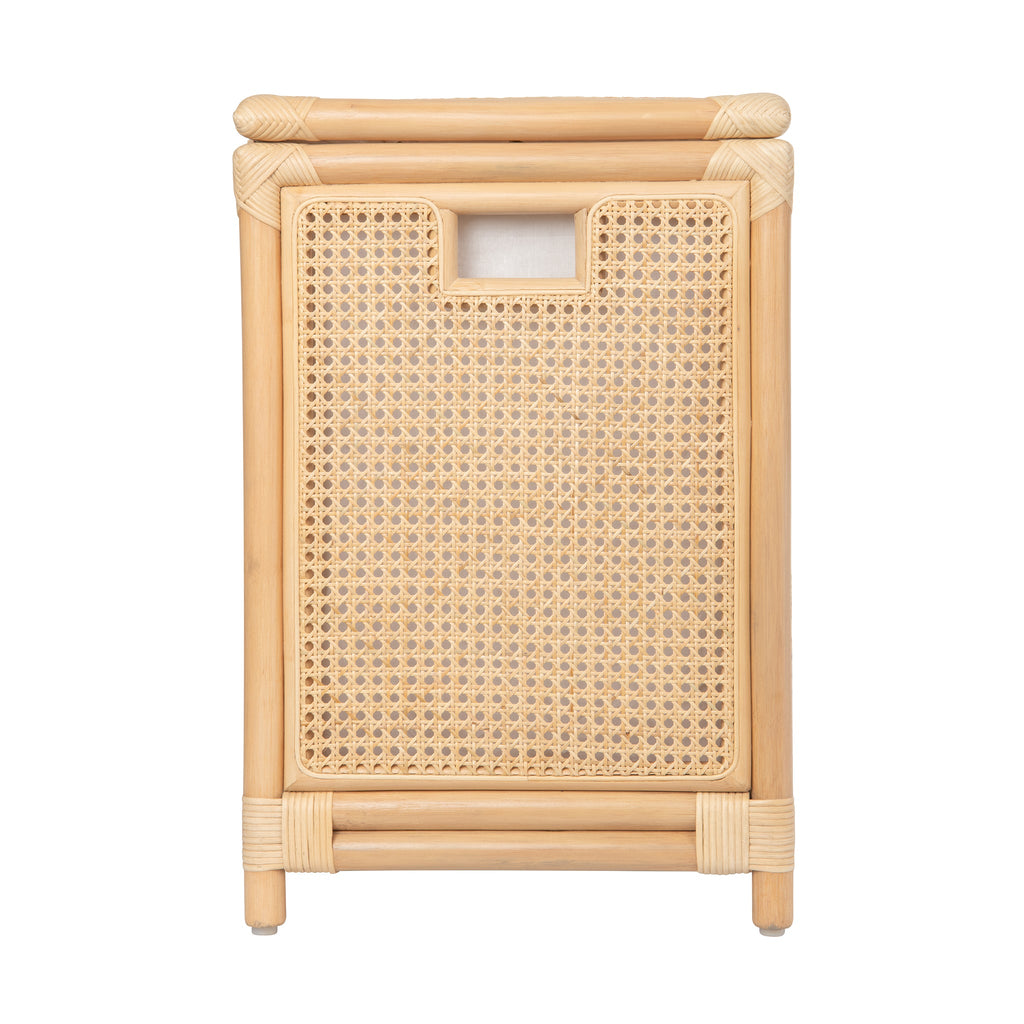 Rectangular Rattan Cane Clothes Hamper and Laundry Basket with Removable Liner  & Lid, 2 Loads