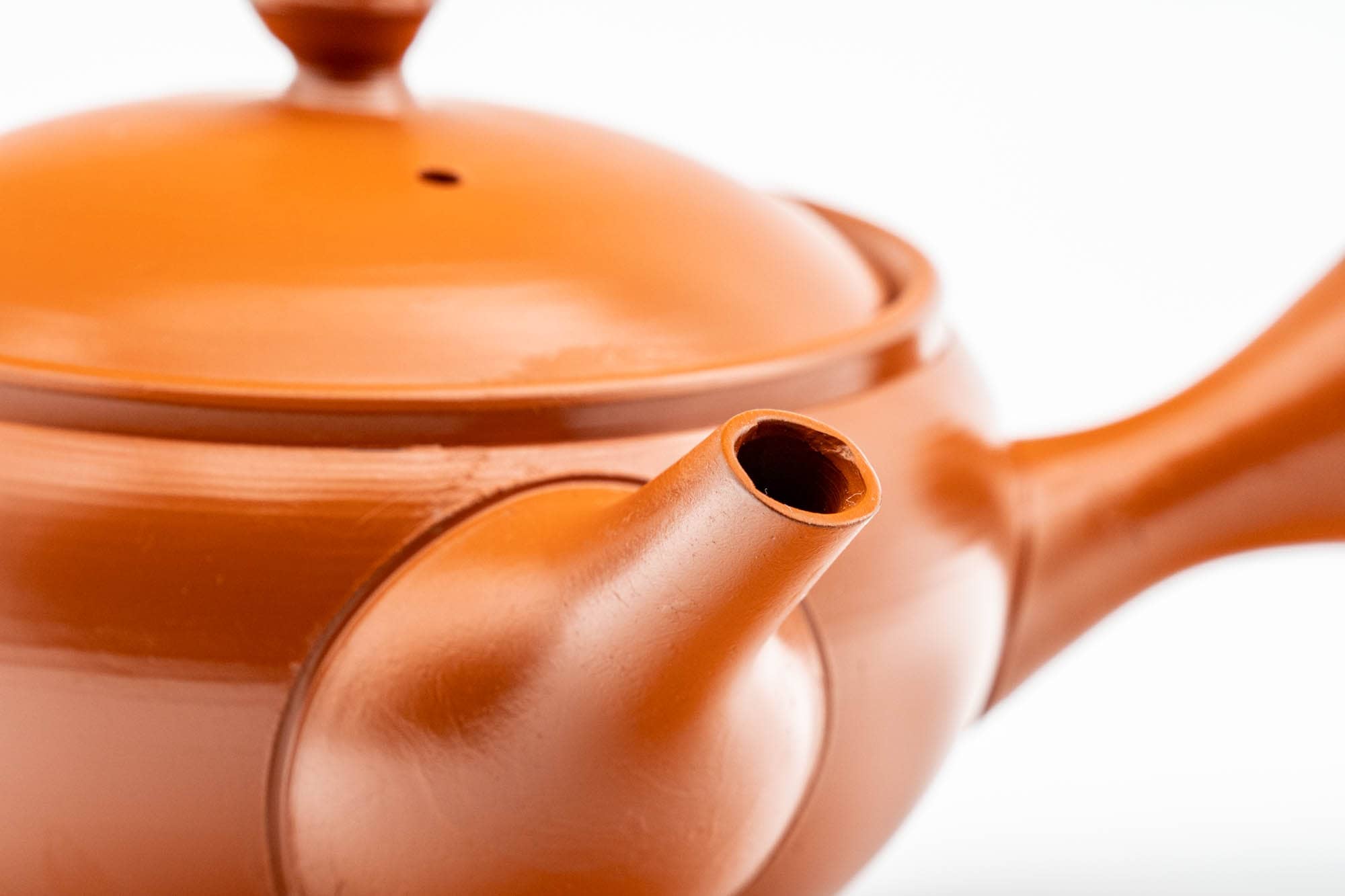 Japanese Kyusu - Classic Red Shudei Tokoname-yaki Mesh Teapot - 230ml