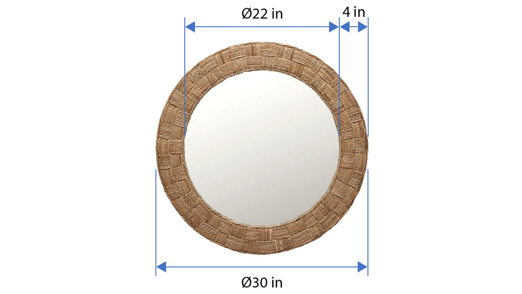 Round Chequered Wall Mirror