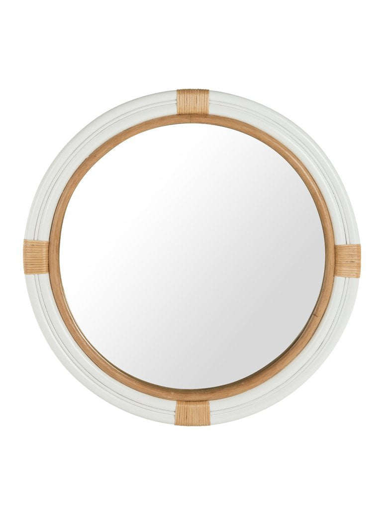 Nautical Decorative Wall Mirror in Rattan