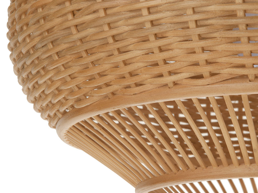 Wicker Pear-Shaped Pendant Lamp