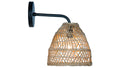 Luhu Open Weave Cane Rib Bell Sconce Wall Lamp, Natural