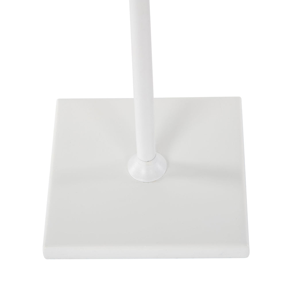All Weather Wicker Indoor/Outdoor Rechargeable LED Table Lamp, Empire Shade, White Base