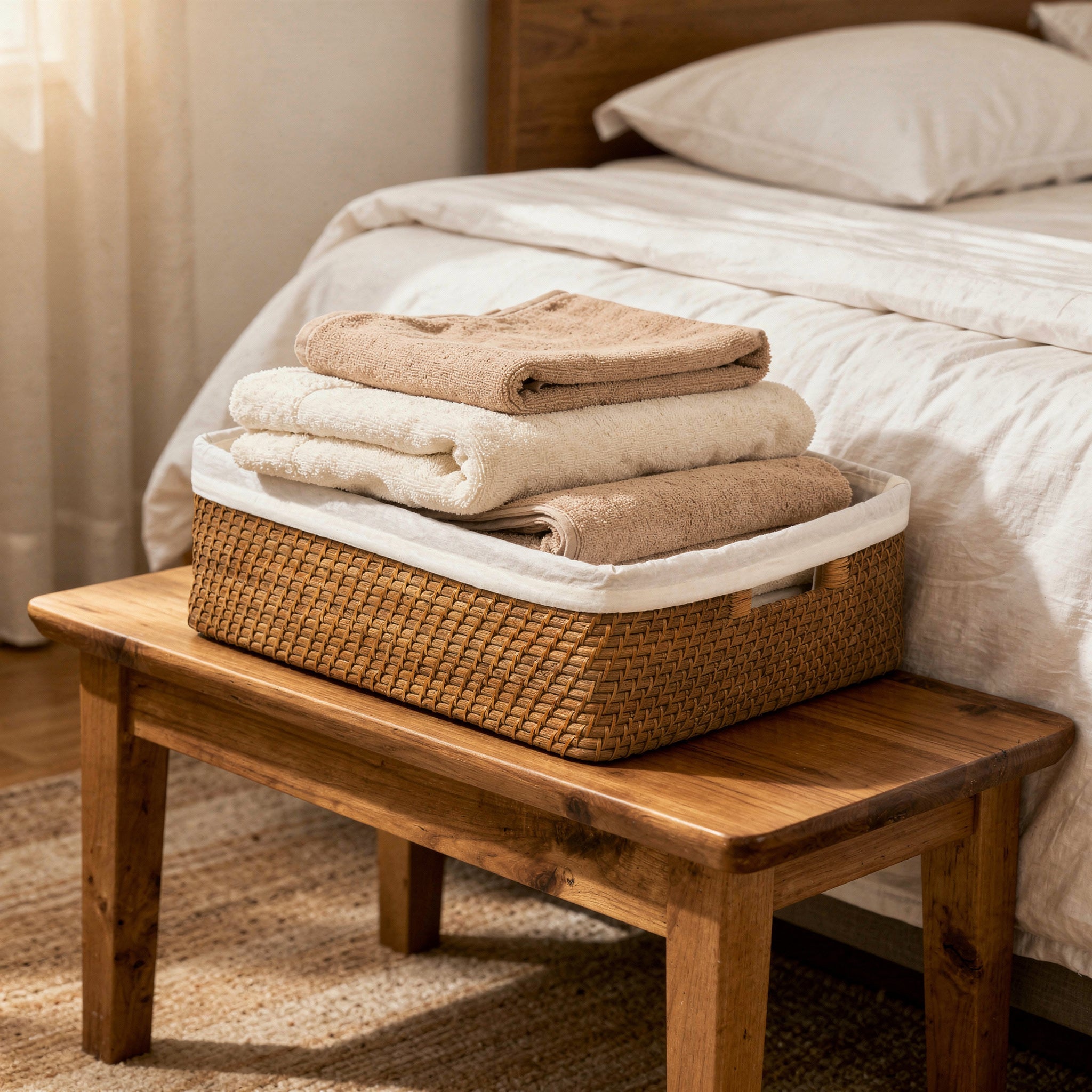 Laguna Rattan Shelf Basket with Liner