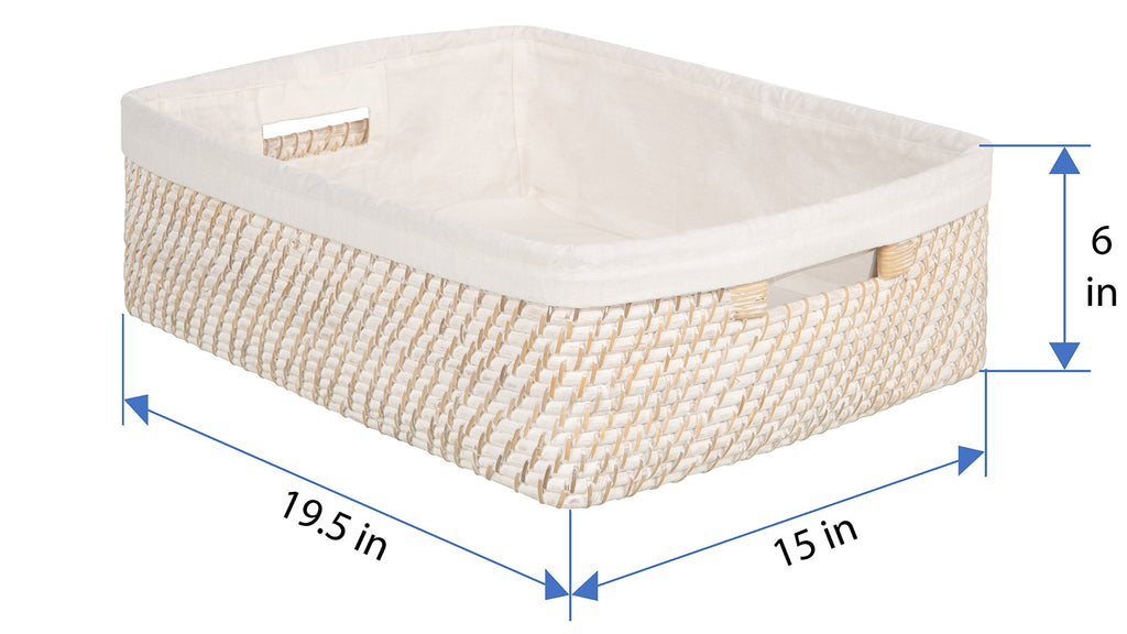 Laguna Rattan Shelf Basket with Liner