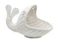 Rattan Whale Storage Basket, White