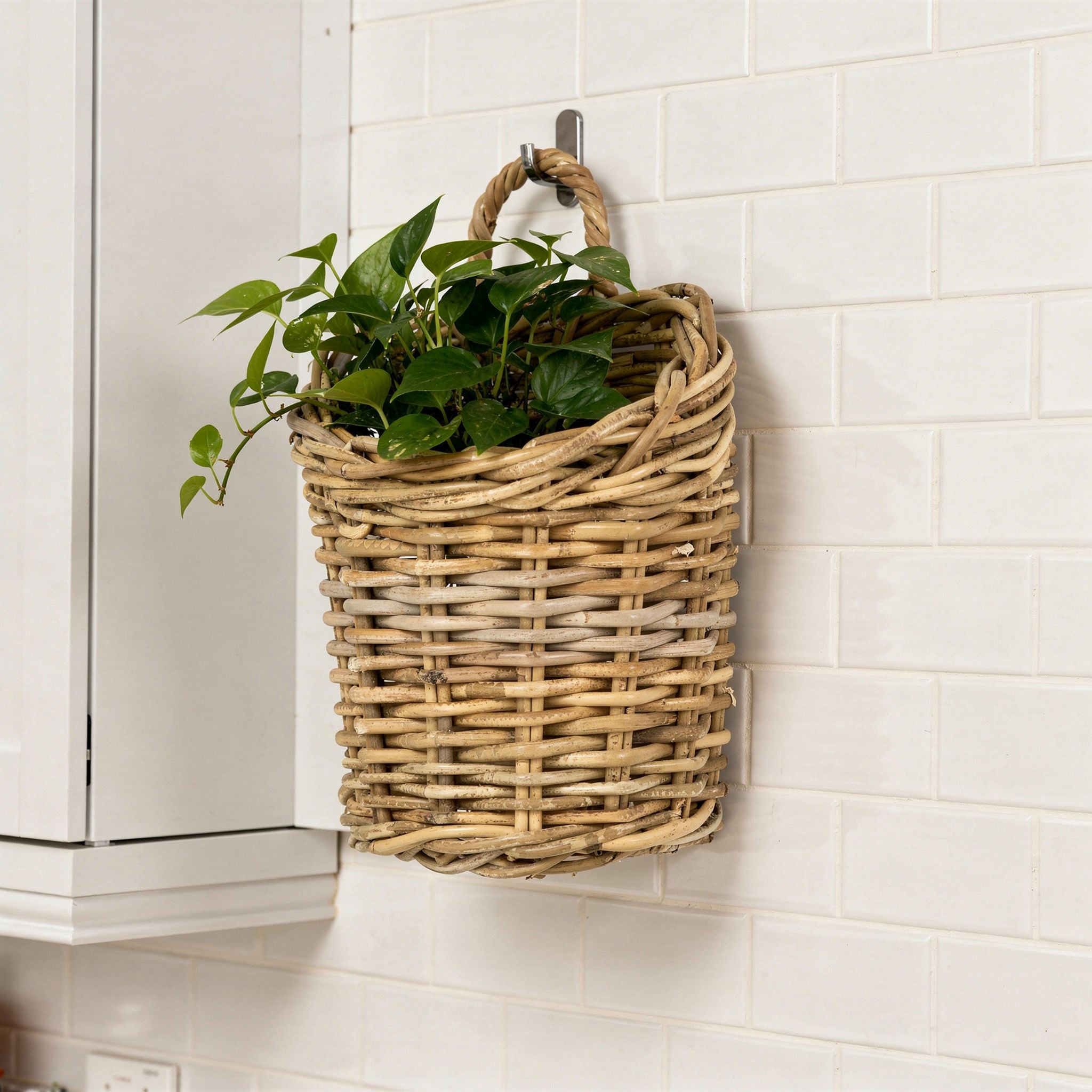 Kobo Rattan Wall Basket, Small
