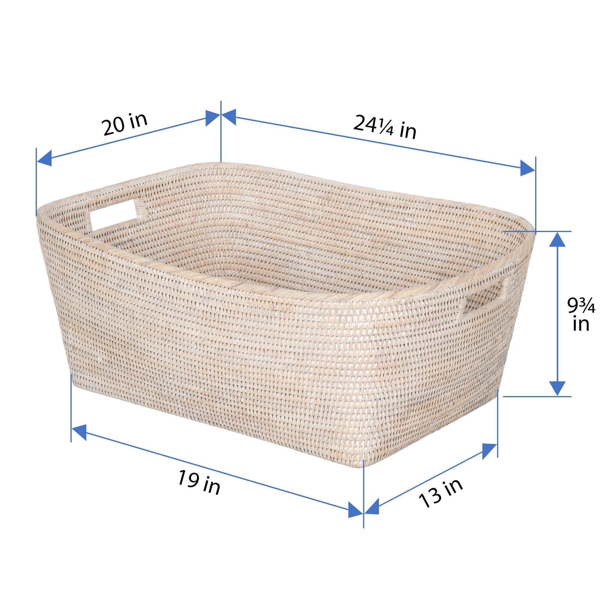 La Jolla Oblong Storage Basket, Honey Brown, Large