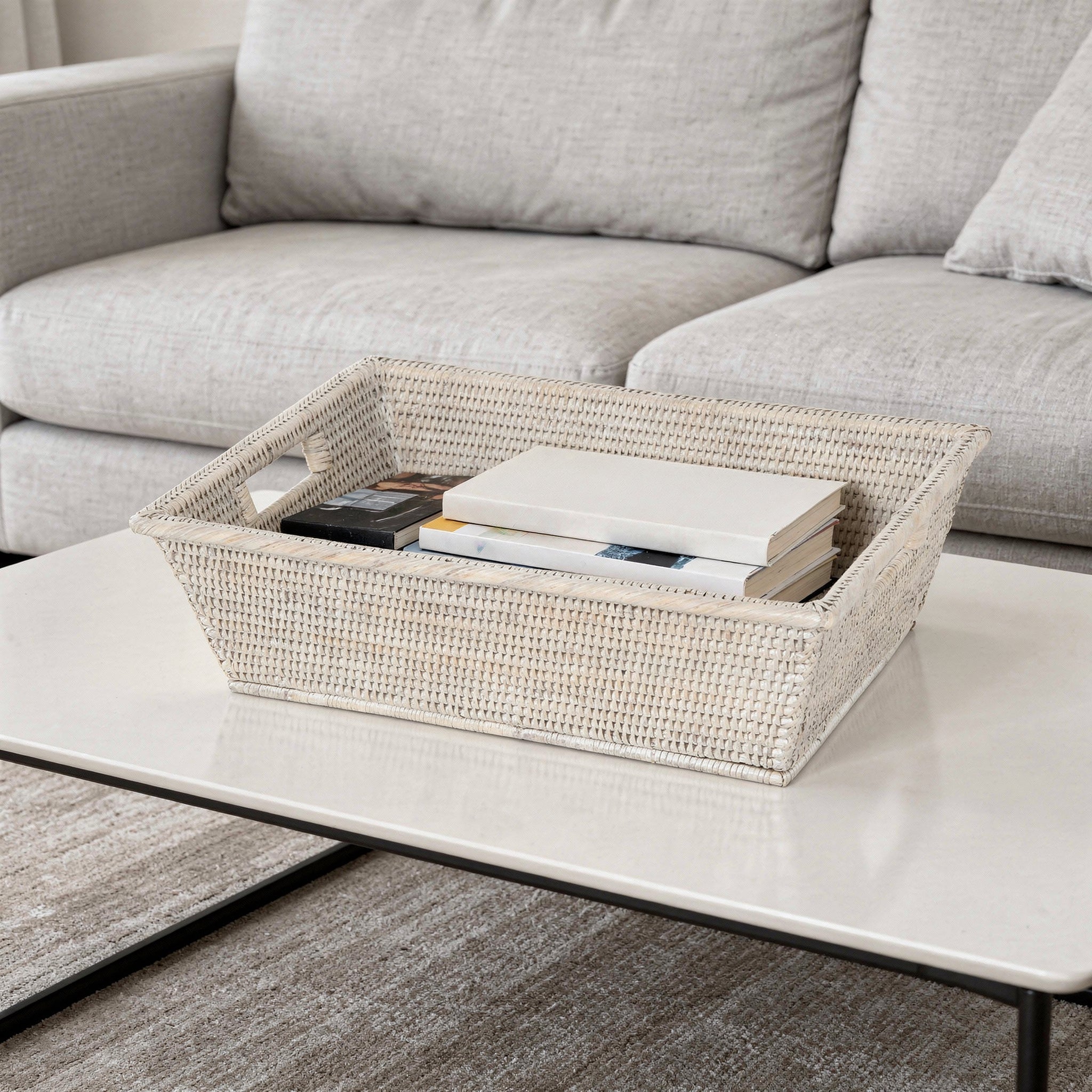 La Jolla Rectangular Multi Purpose Shelf and Storage Basket, Large