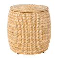 Barrel Sea Grass Decortive Storage Stool & Side Table, Natural