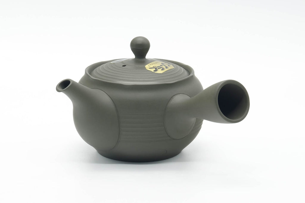 Japanese Kyusu - Floral Green Ryokudei Tokoname Mesh Teapot - 290ml