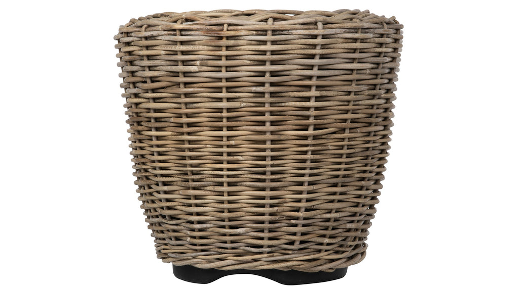 Rattan Kobo Indoor & Outdoor Jar Planter Basket with Plastic Pot