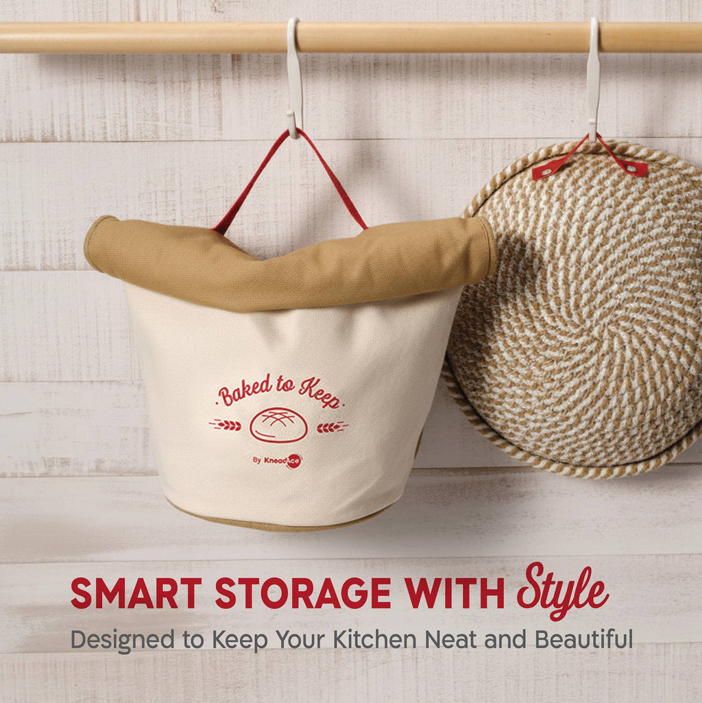 KneadAce Bread Bag: Beige / Off-White
