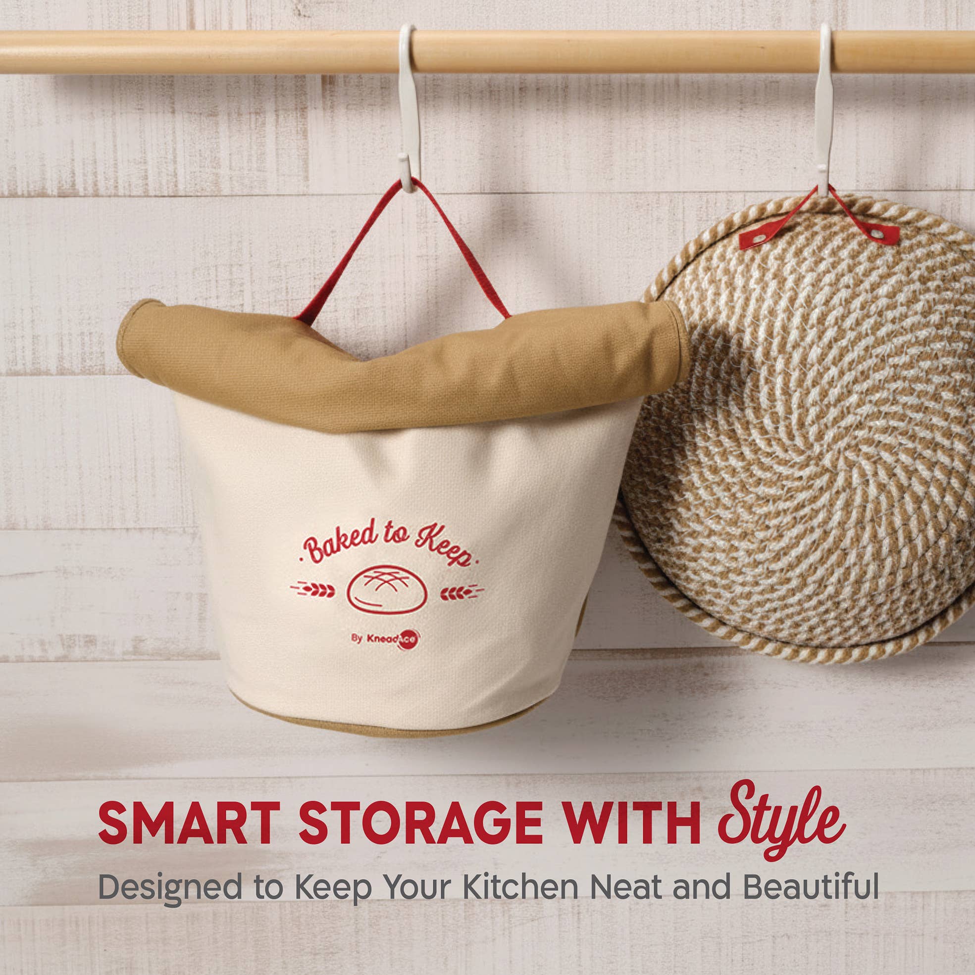 KneadAce Bread Bag: Beige / Off-White