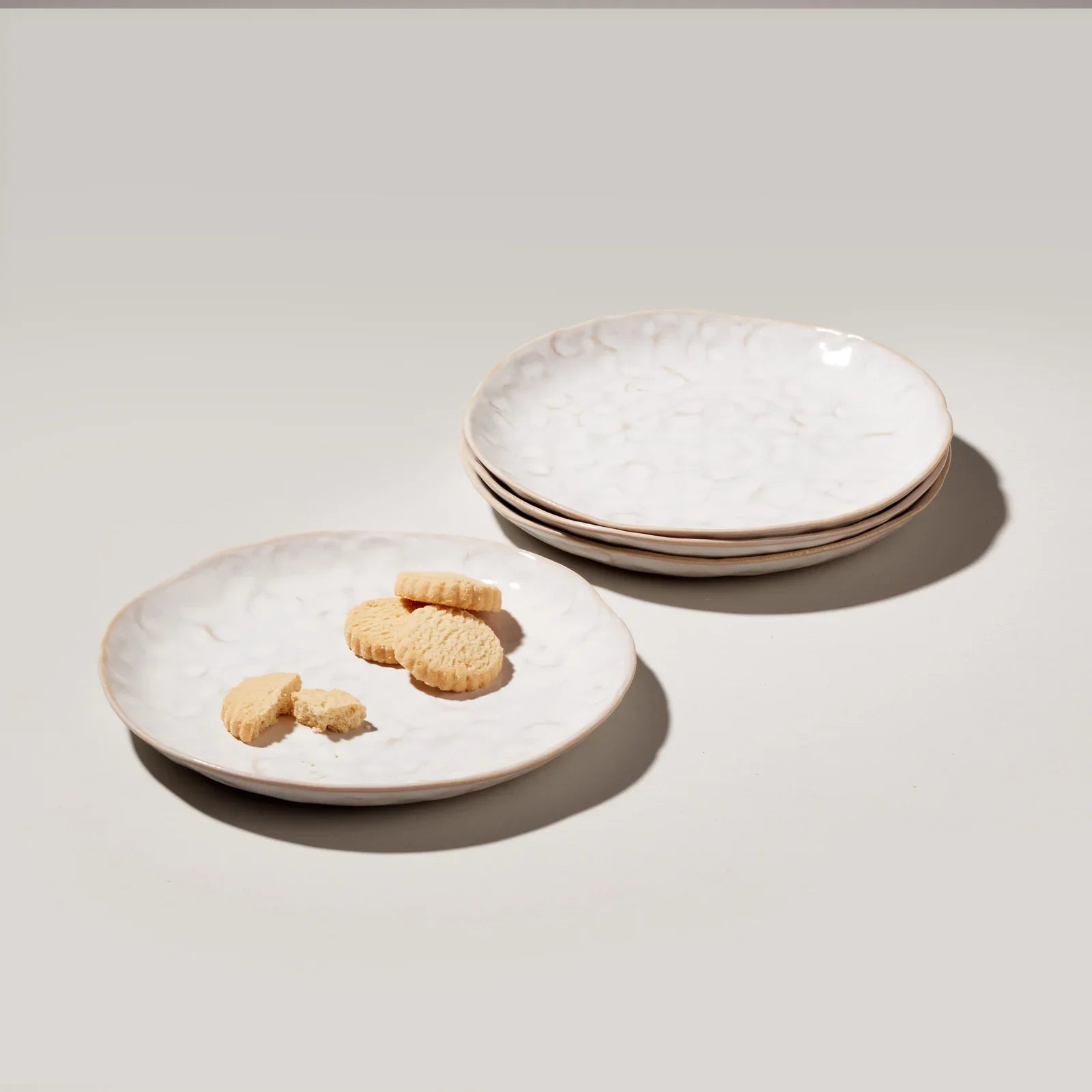 Simon Pearce Burlington Appetizer Plate - Cloud - Set of 4