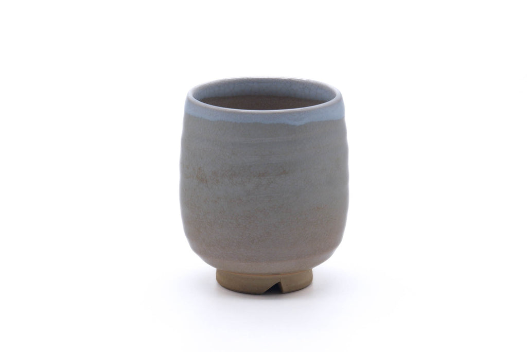 Japanese Teacup - Beige White Weathered Hagi-yaki Yunomi - 190ml