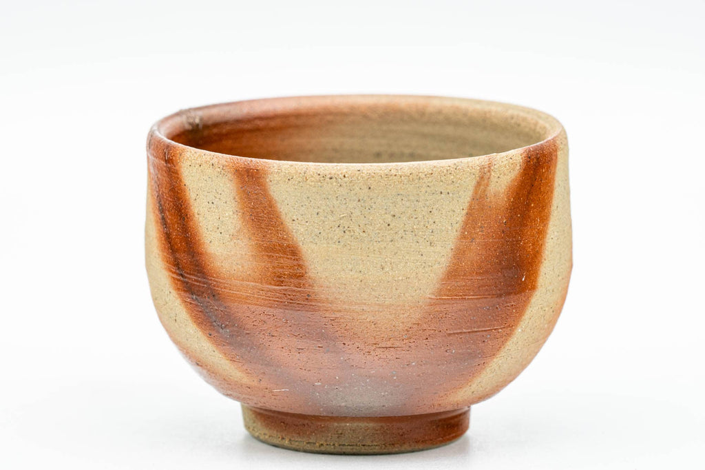 Japanese Teacup - Orange Hidasuki Bizen-yaki Yunomi - 75ml