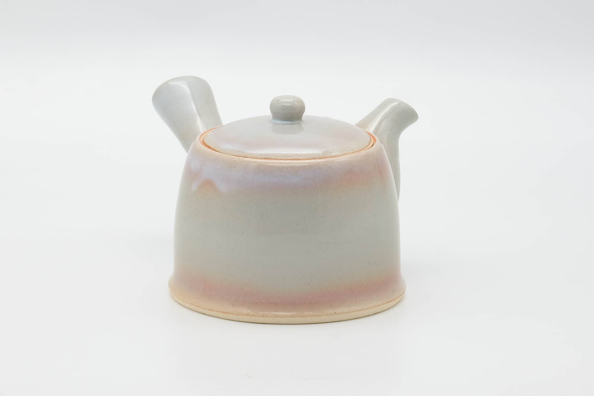 Japanese Tea Set - Beige Pink Hagi-yaki Kyusu Teapot with 4 Yunomi Teacups