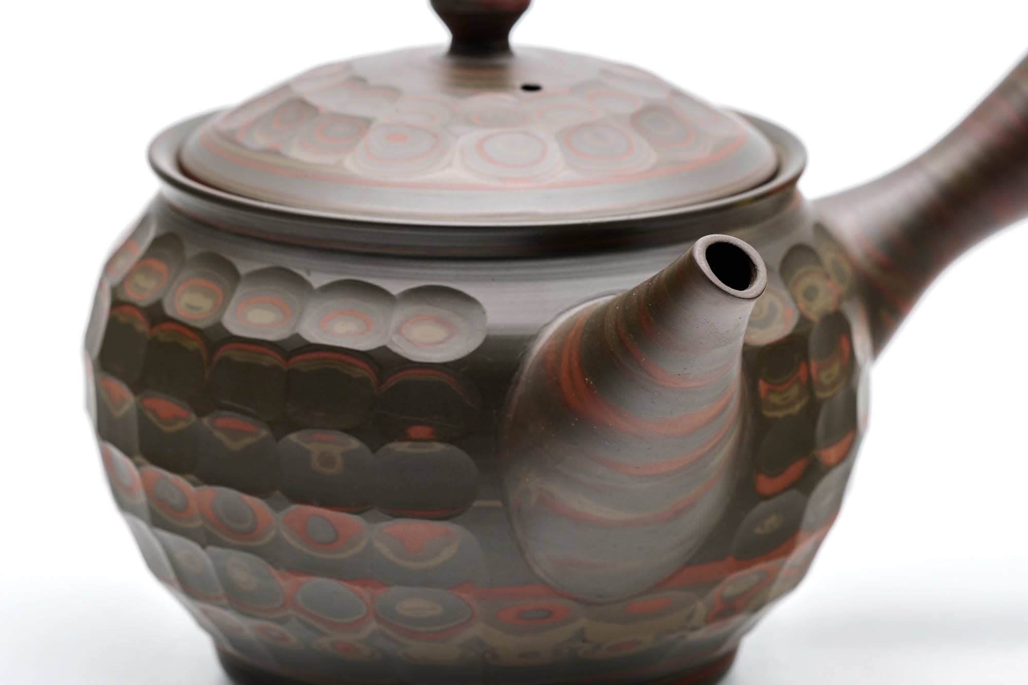 Faceted Green Nerikomi Tokoname Teapot - 280ml
