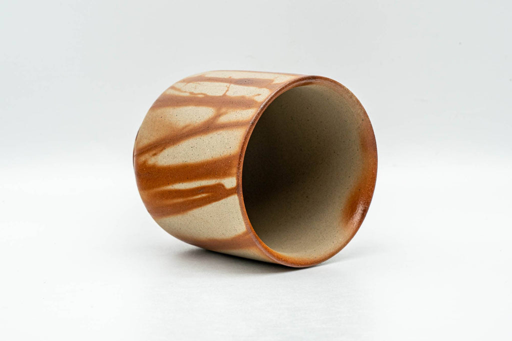 Japanese Teacup - 緋襷 Hidasuki Orange Rice Straw Fired Bizen-yaki Yunomi - 190ml