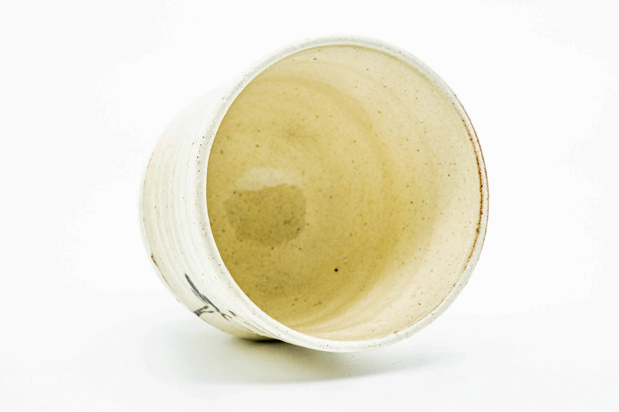 Japanese Teacup - Large Egrets Milky Glazed Yunomi - 300ml