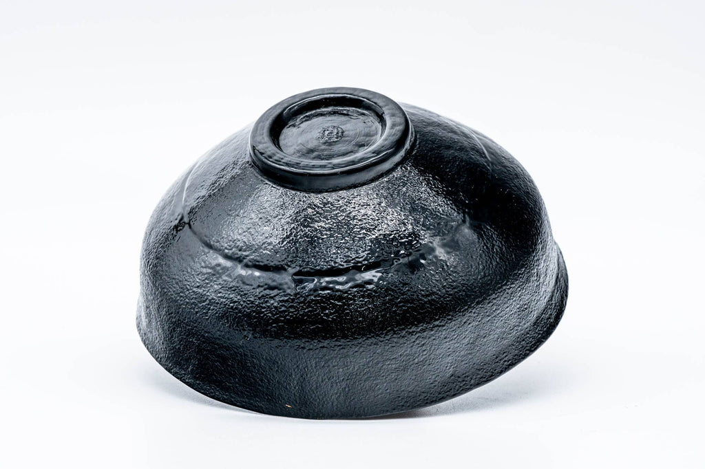 Gold Spotted Black Glass Chawan