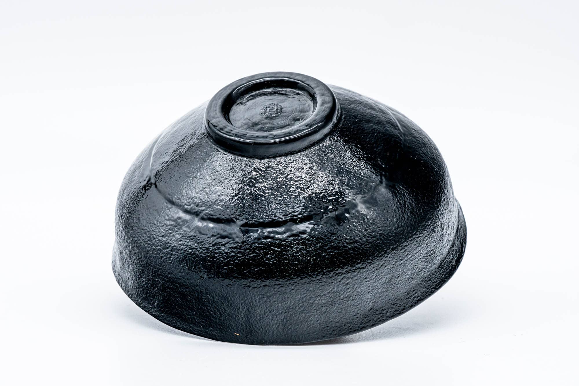 Gold Spotted Black Glass Chawan