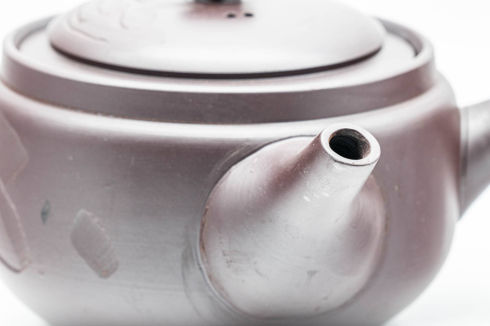 Japanese Kyusu - Engraved Swirls Banko-yaki Mesh Teapot - 330ml