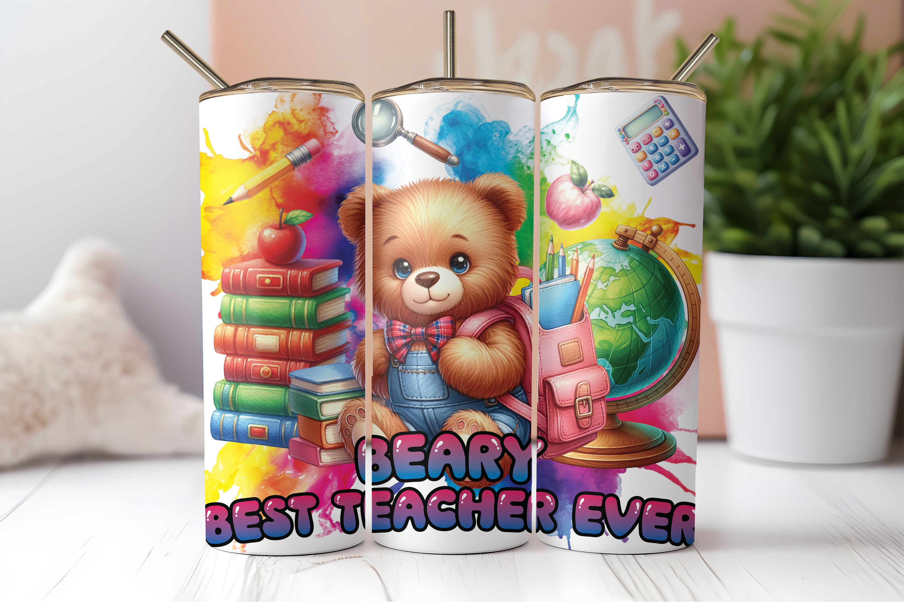 Assorted Ready to Press Sublimation Tumbler Prints (12 Pack) - Back to School Teachers