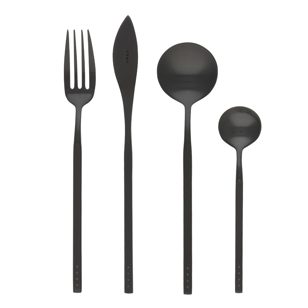 Matte Black — 24pc Cutlery Gift Set