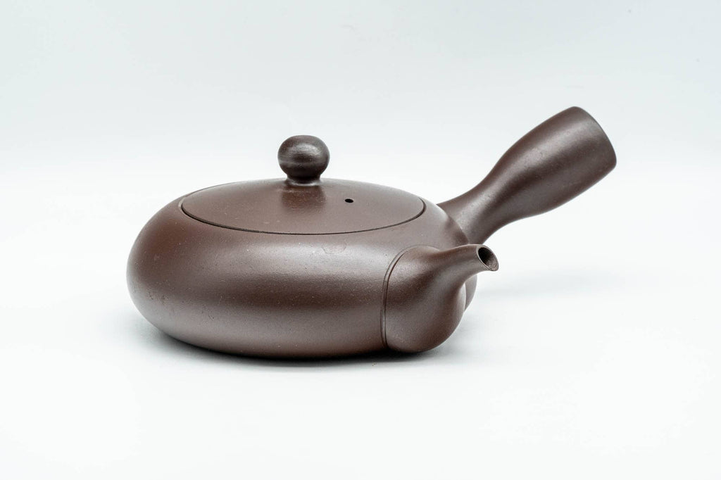 Japanese Kyusu - Flat Hira-gata Banko-yaki Debeso Teapot - 160ml