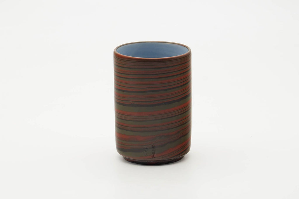 Japanese Teacup - Green Marbled Nerikomi Tokoname-yaki Yunomi - 150ml