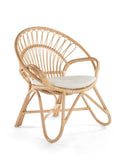 Round Rattan Loop Armchair with Seat Cushion