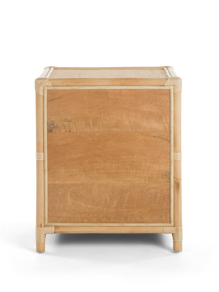 Rattan Peacock Nightstand, Natural Brown