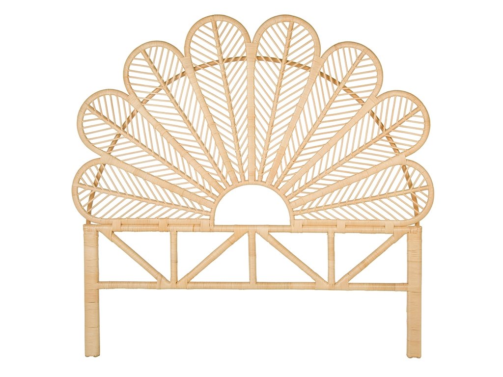 Rattan Petal Headboard,  Natural