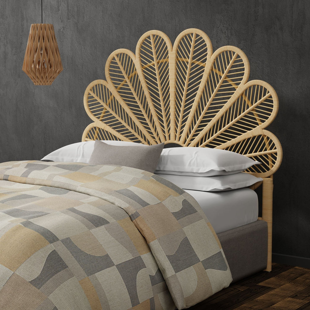 Rattan Petal Headboard,  Natural